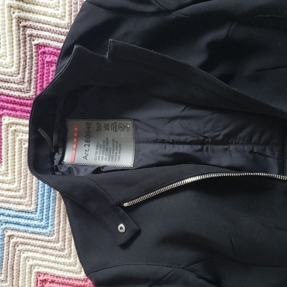 PRADA black zippered long coat xs 38eu - Picture 2 of 16